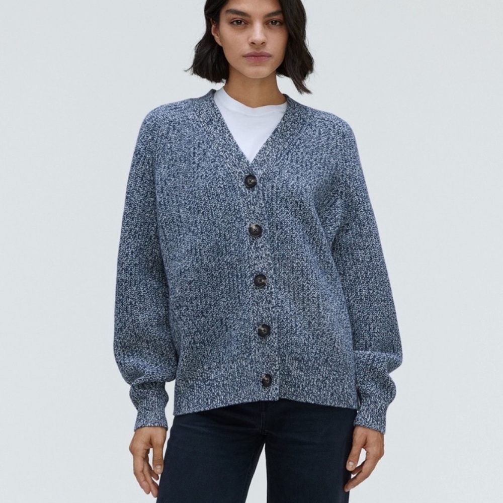 Everlane Blue Cardigan Sweater
